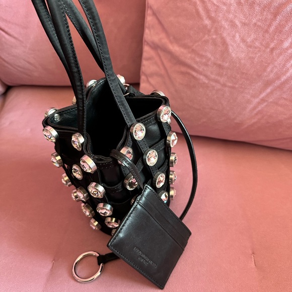 Alexander Wang Black Crystal Roxy Mini Bucket Bag - Picture 4 of 11